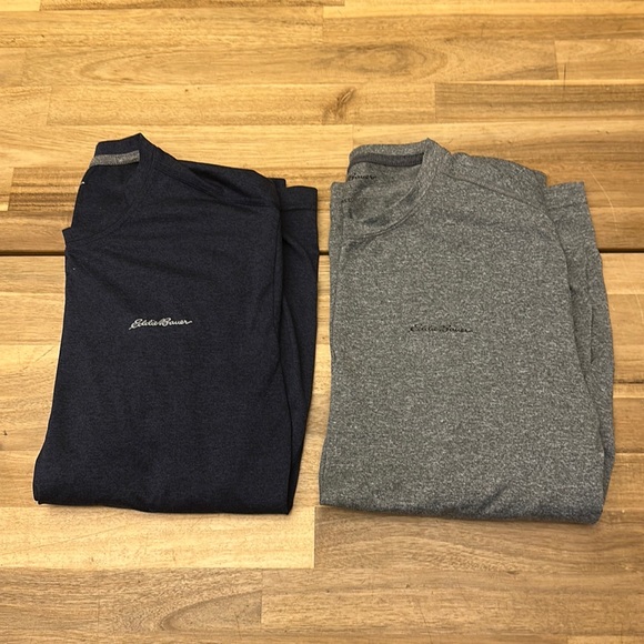<3 Eddie Bauer 2 Pcs Bundle FreeDry Long Sleeve Tees - Picture 1 of 12